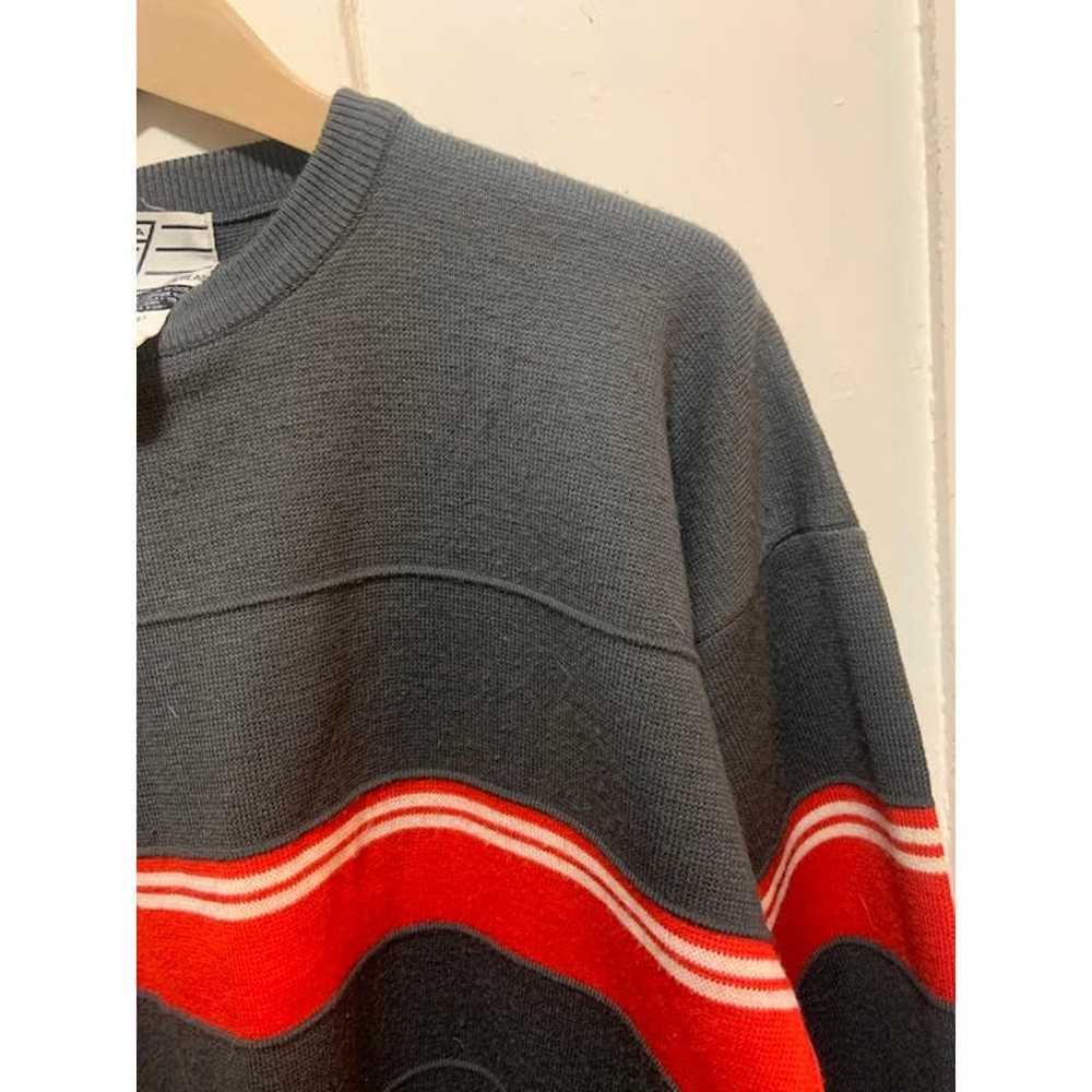 Vintage Tyrolia By Head sweater Ski gray striped … - image 6