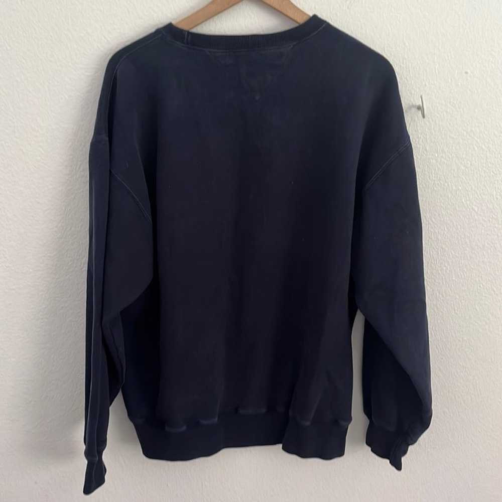 Vintage Mens Tommy Hilfiger Sweater XL Navy Pullo… - image 7
