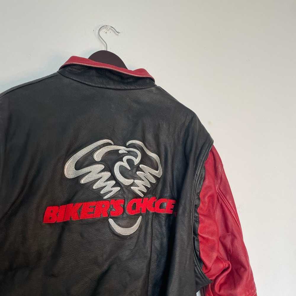 Vintage 90s bikers choice leather jacket - image 2