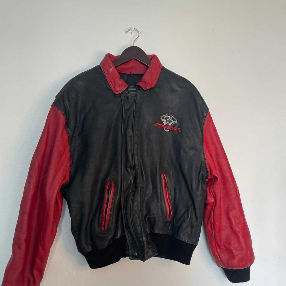 Vintage 90s bikers choice leather jacket - image 3