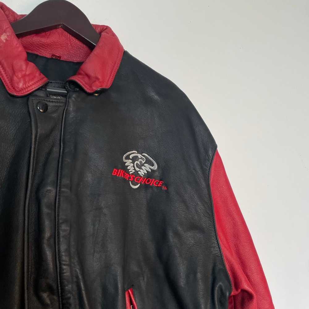 Vintage 90s bikers choice leather jacket - image 4