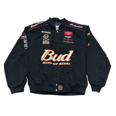 Vintage NASCAR Racing Jacket Mens XL Budweiser Ch… - image 1