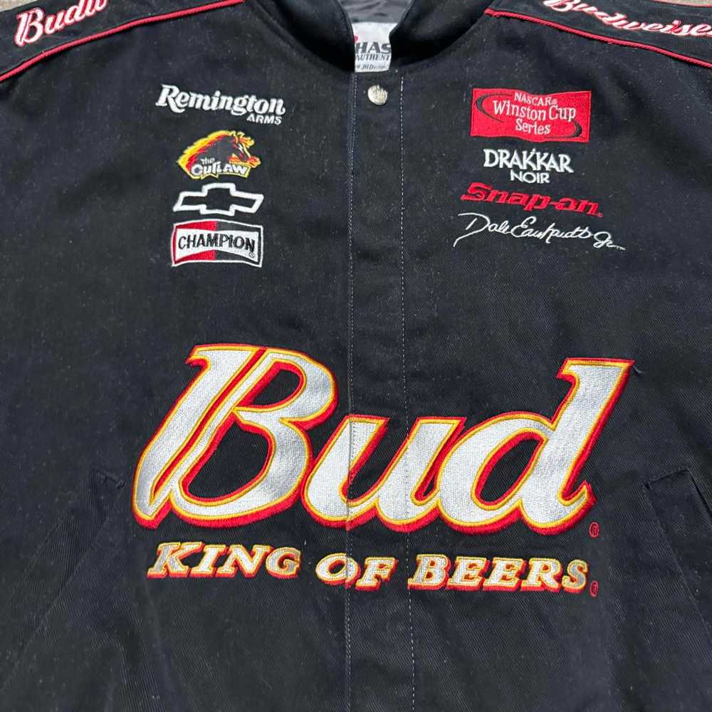 Vintage NASCAR Racing Jacket Mens XL Budweiser Ch… - image 3
