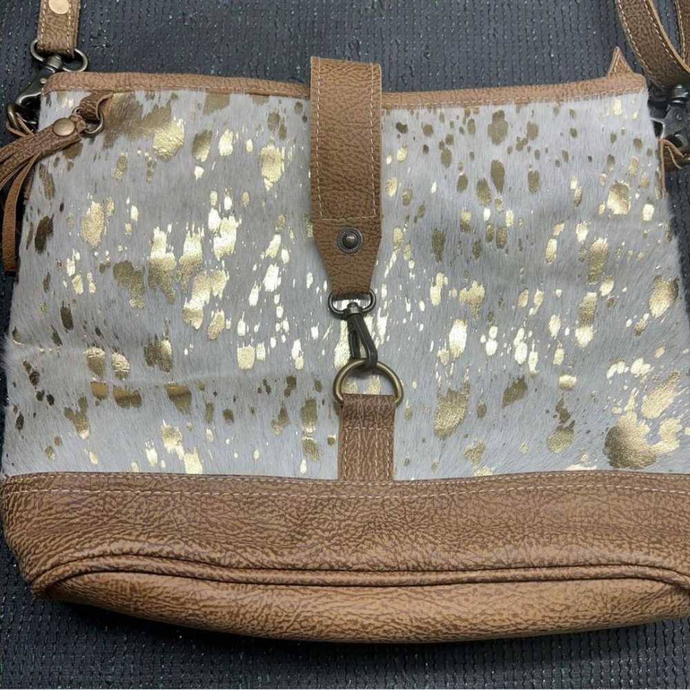 Myra Bag Myra Shiny One Leather & Hairon Bag 100%… - image 2