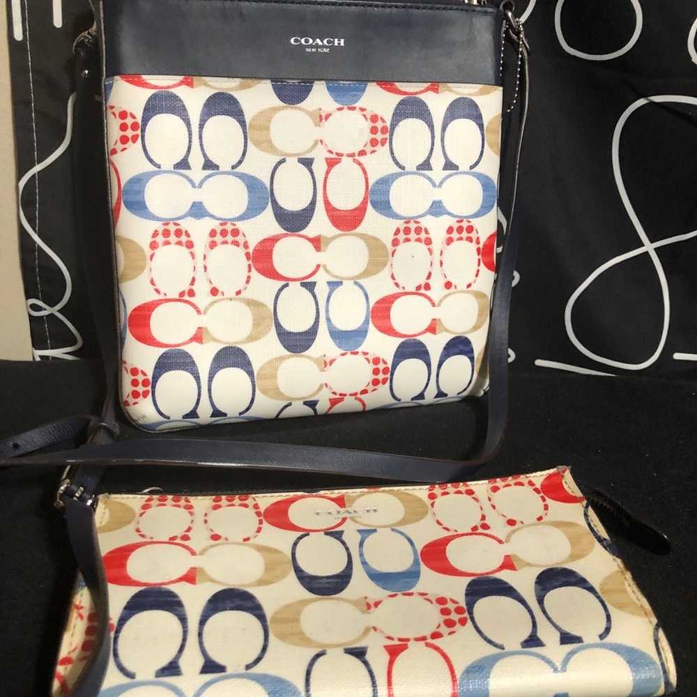 Coach crossbody bag w matching wallet - image 1