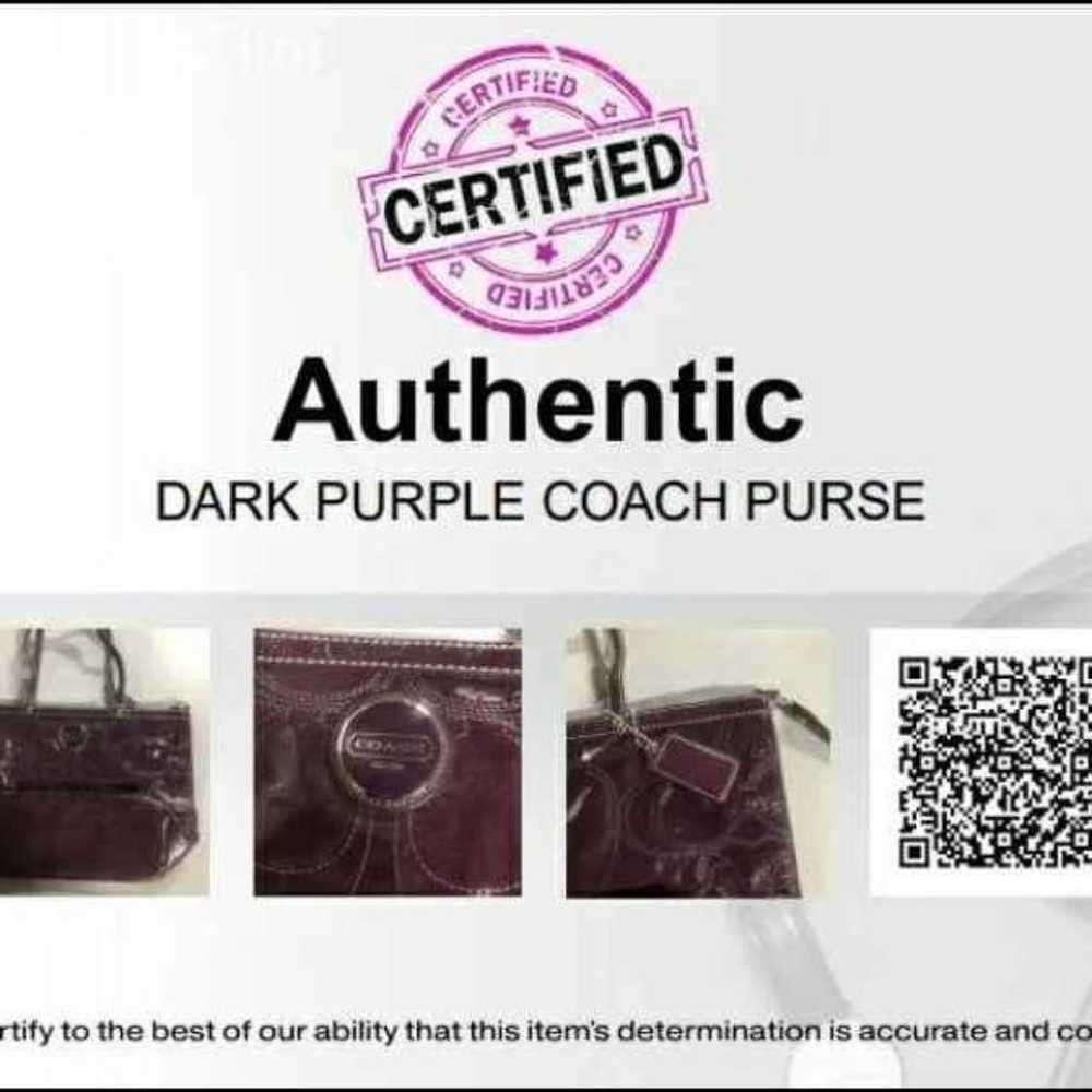 Like NEW Coach Designer Purple Shoulder Bag Purse… - image 4