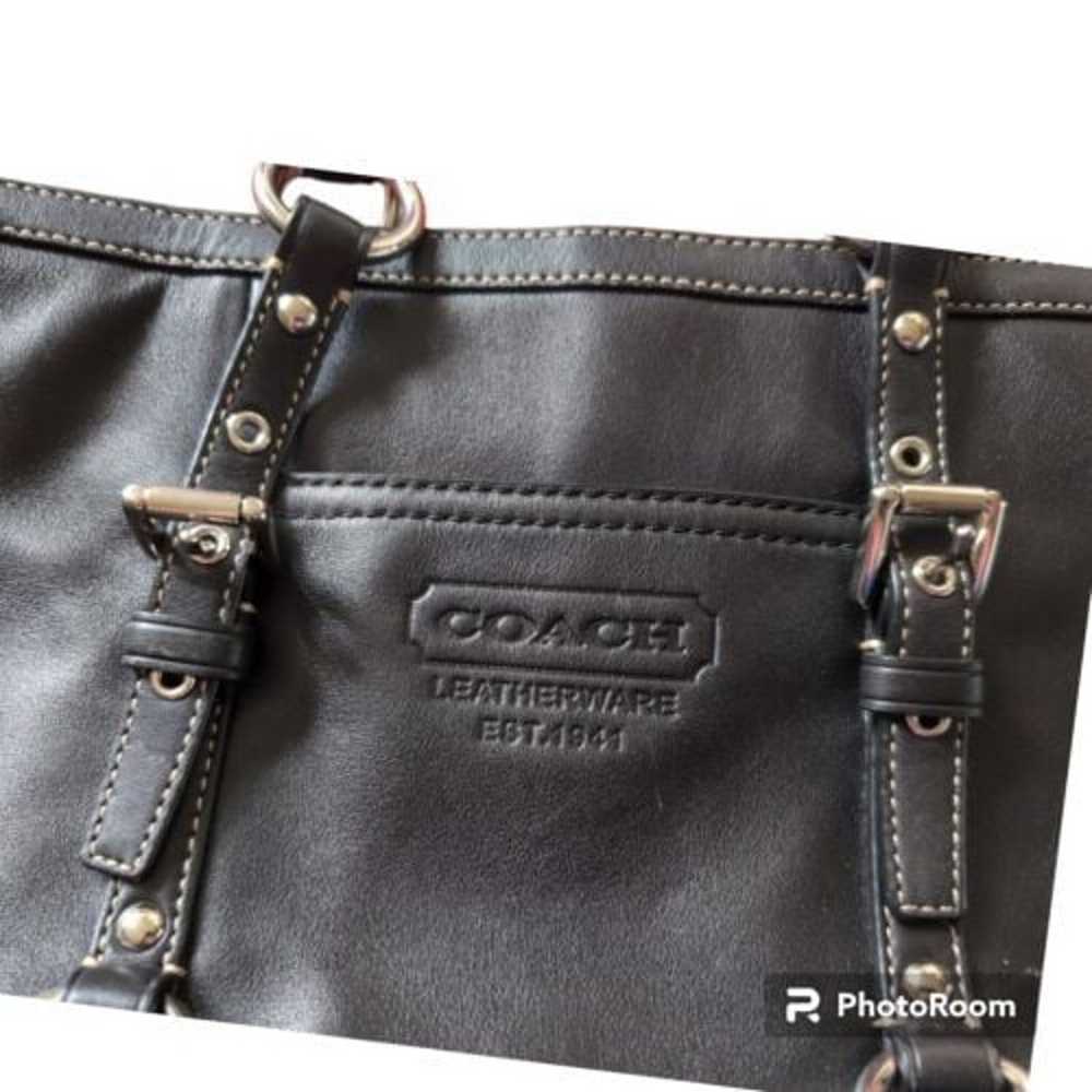 COACH Black Handbag Convertible Crossbody Leather… - image 2