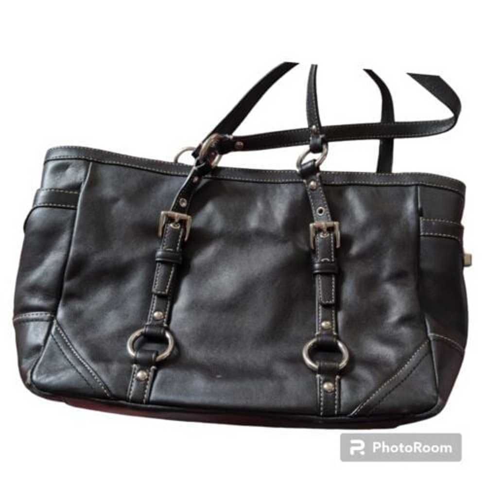 COACH Black Handbag Convertible Crossbody Leather… - image 3