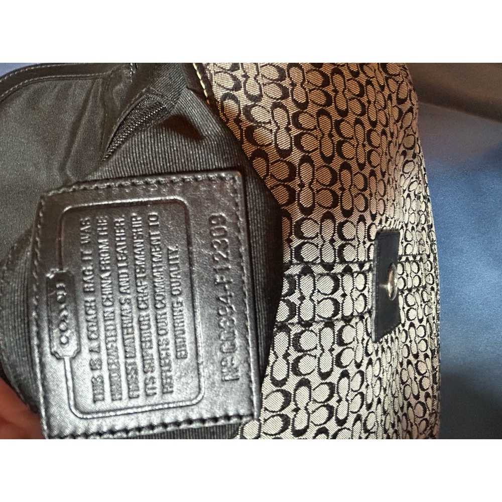 COACH BLACK Signature Jacquard & Leather SOHO HOB… - image 4