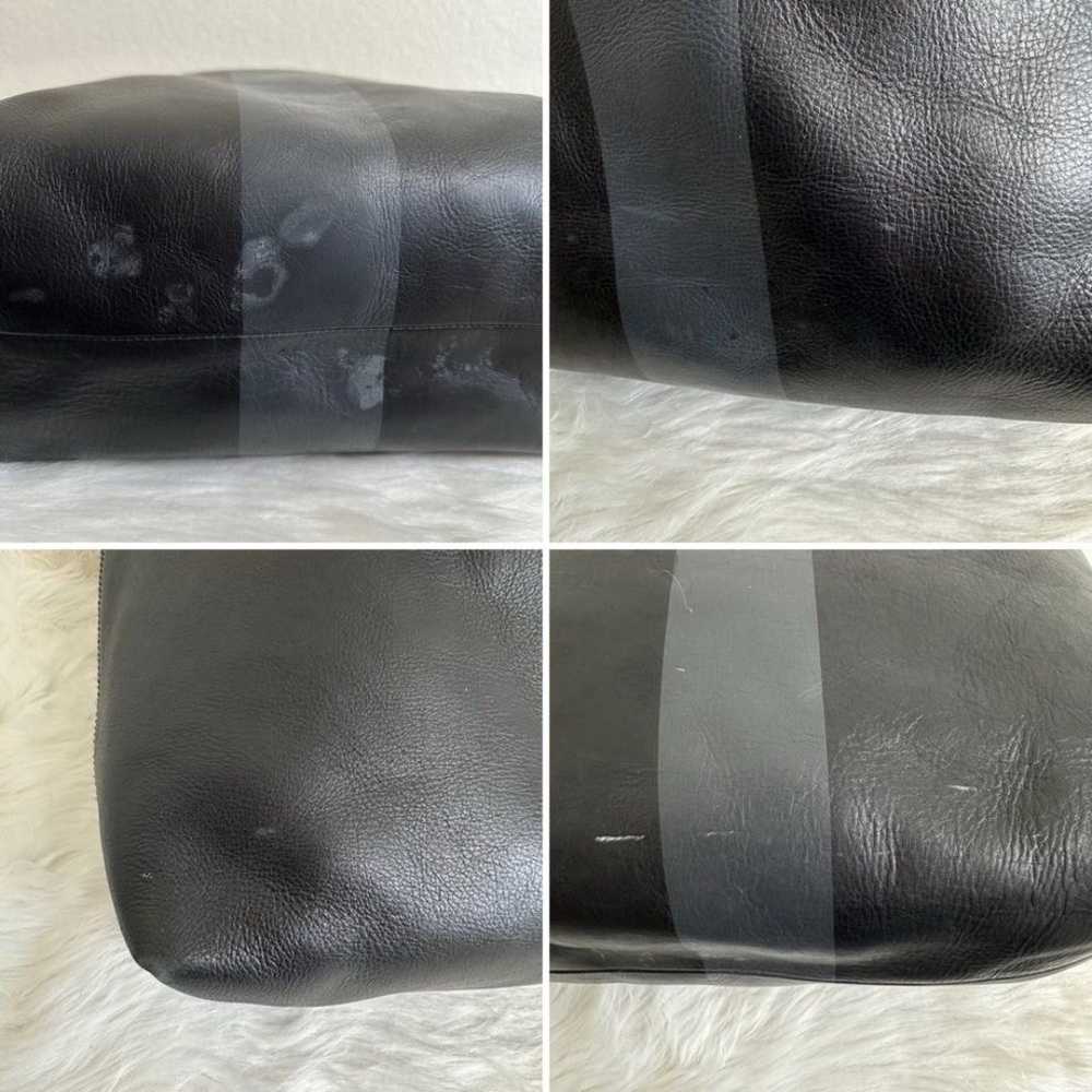 Madewell 100% Leather Black Gray Transport Large … - image 12