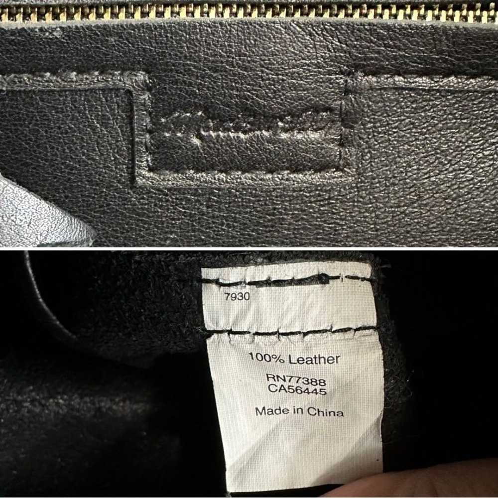 Madewell 100% Leather Black Gray Transport Large … - image 9
