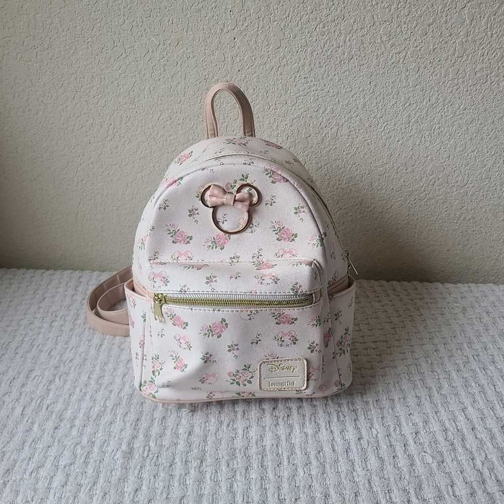 Loungefly Disney Minnie Mouse Pastel Floral Mini … - image 1