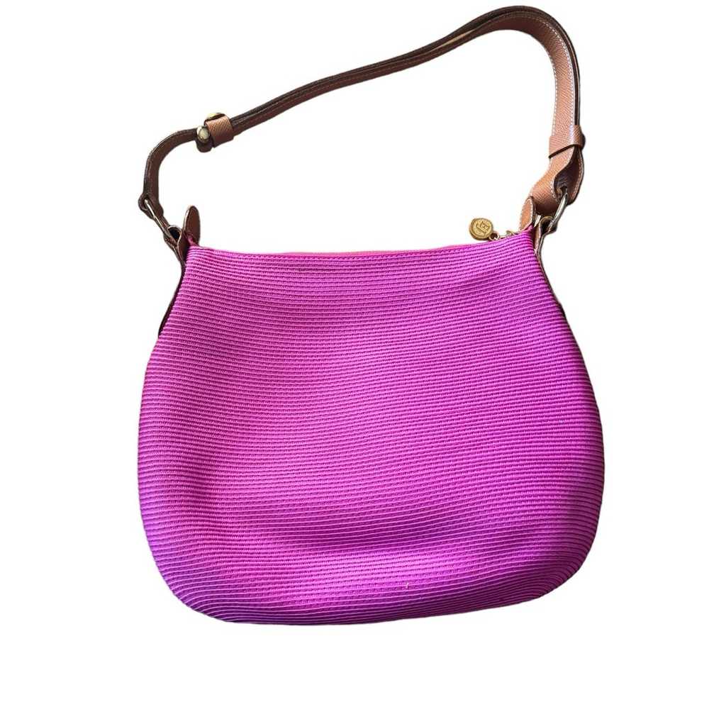Eric Javits  Squishee pink Woven Straw purse - image 2