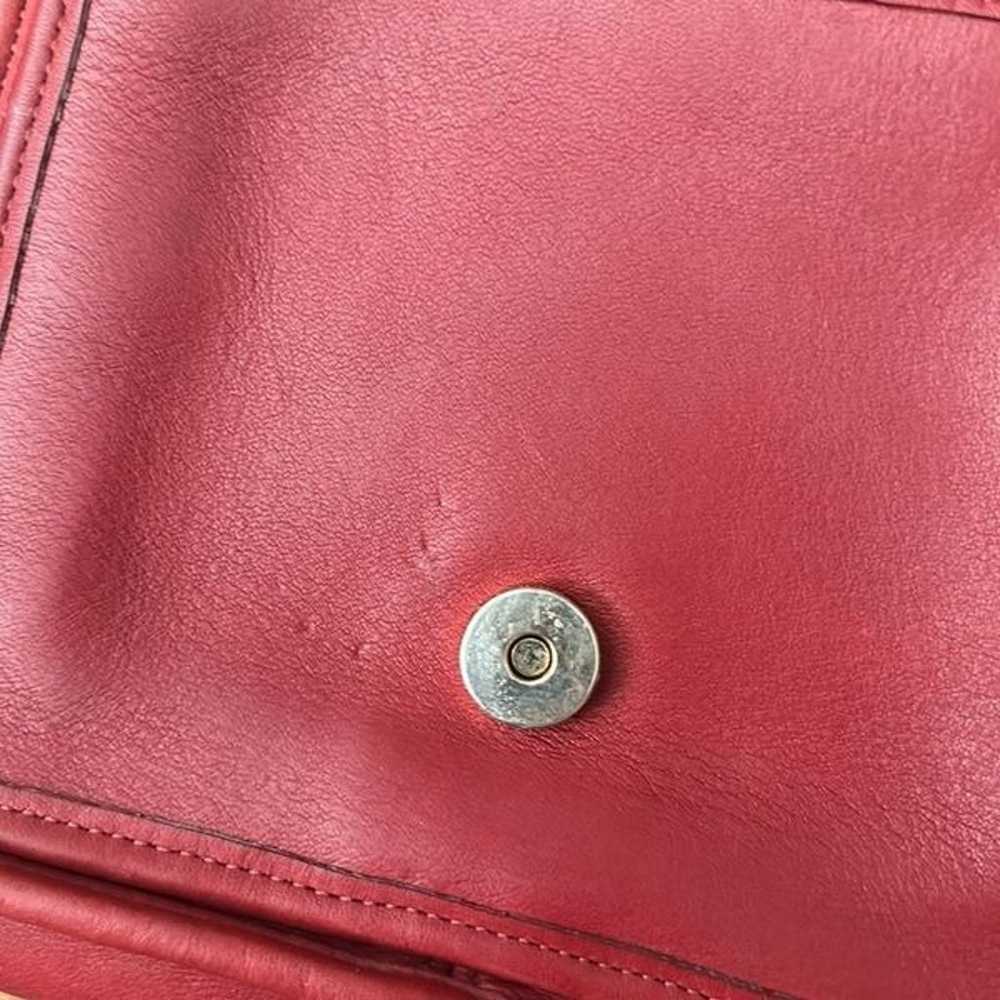 Vintage Coach Red Leather Crossbody Purse - image 12