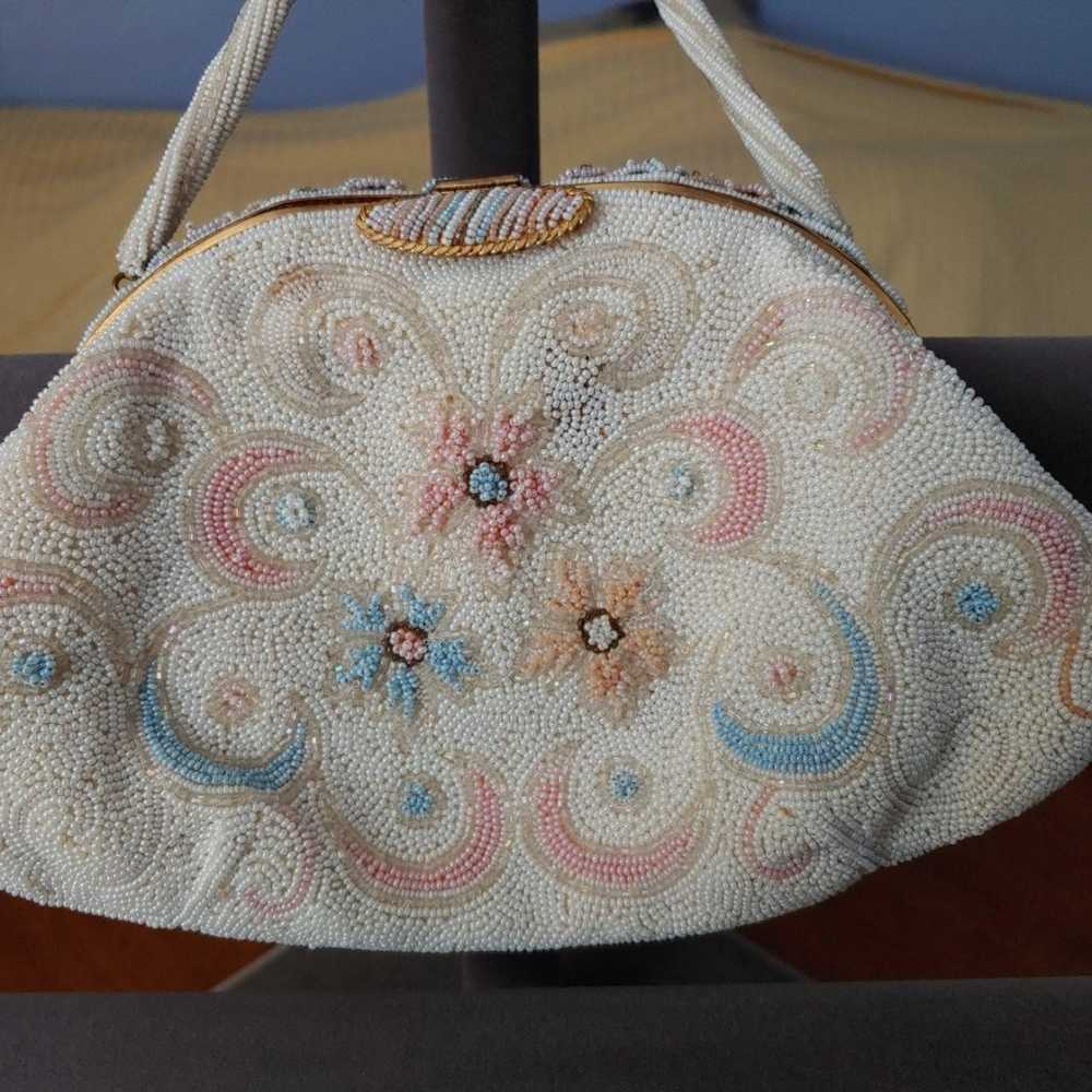 Evening VINTAGE OPERA Hand Beaded French Purse. - image 4