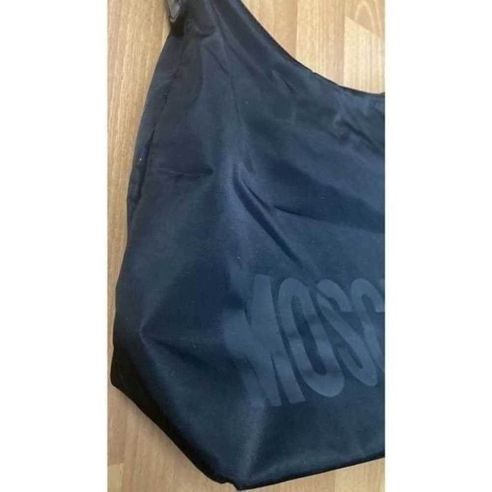 Moschino Black Nylon Shoulder Bag Purse Buckle Le… - image 3