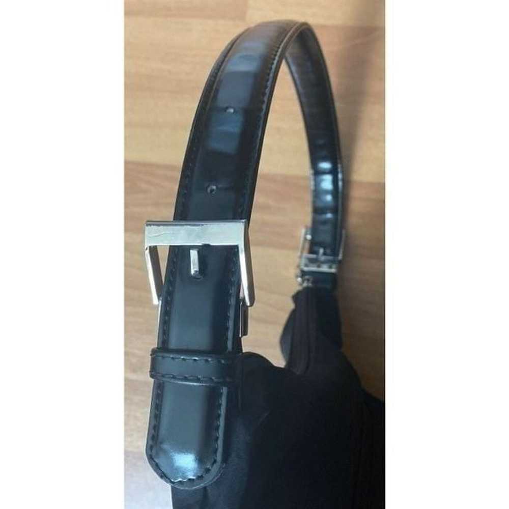 Moschino Black Nylon Shoulder Bag Purse Buckle Le… - image 5
