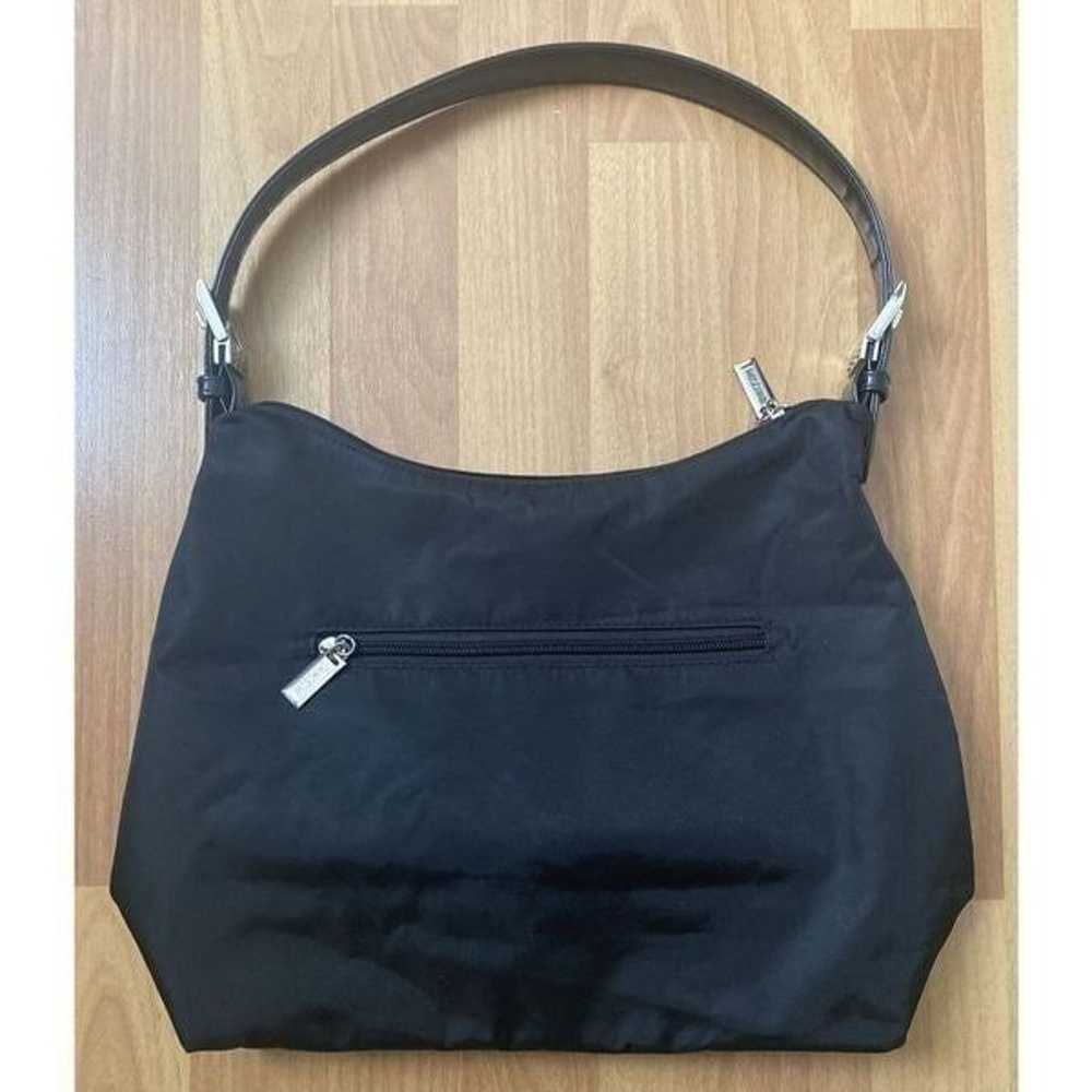 Moschino Black Nylon Shoulder Bag Purse Buckle Le… - image 8