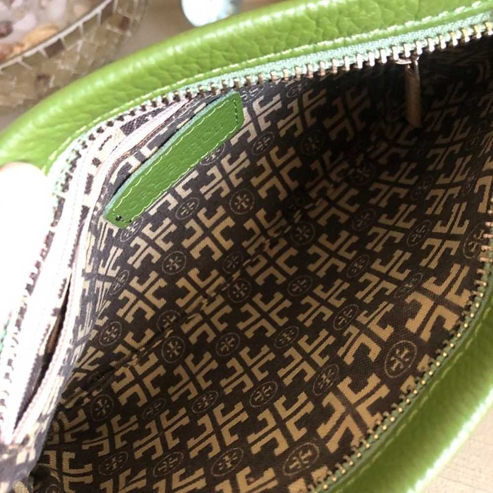 TORY BURCH Bag Leather Crossbody Wheat Grass Gree… - image 11