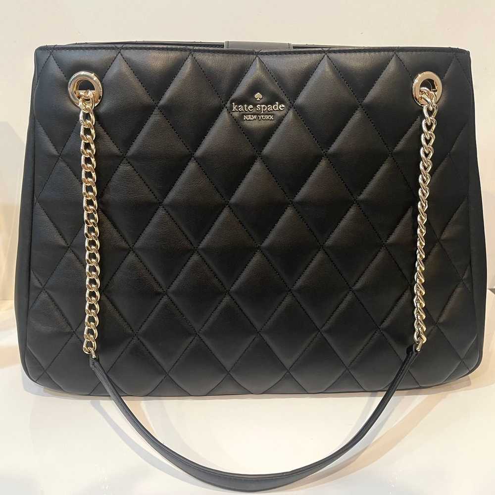 Kate Spade Black Quilted Purse - image 1