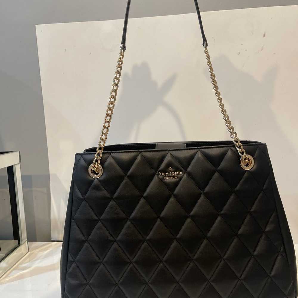 Kate Spade Black Quilted Purse - image 2
