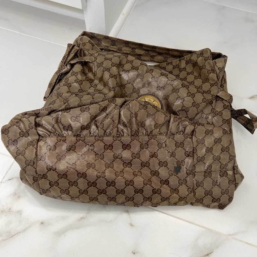 Gucci GG Crystal Canvas Handbag - image 12