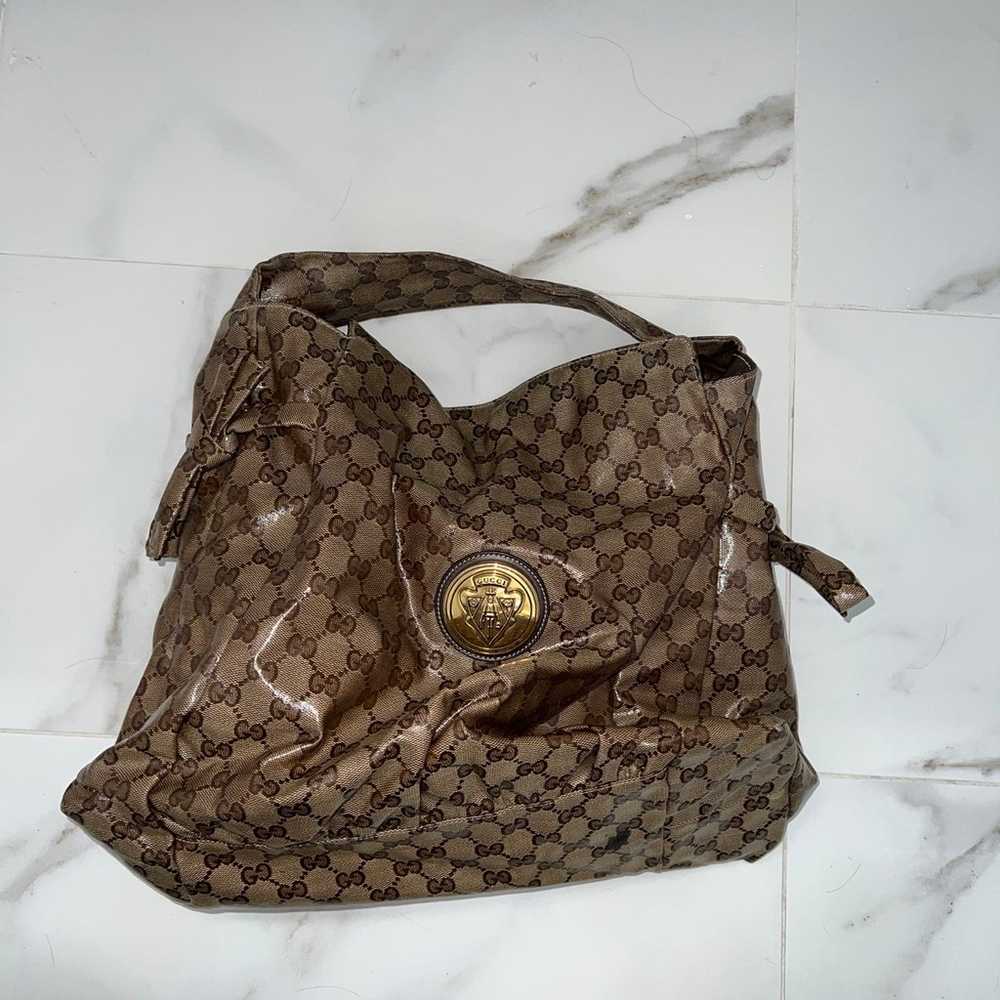 Gucci GG Crystal Canvas Handbag - image 3