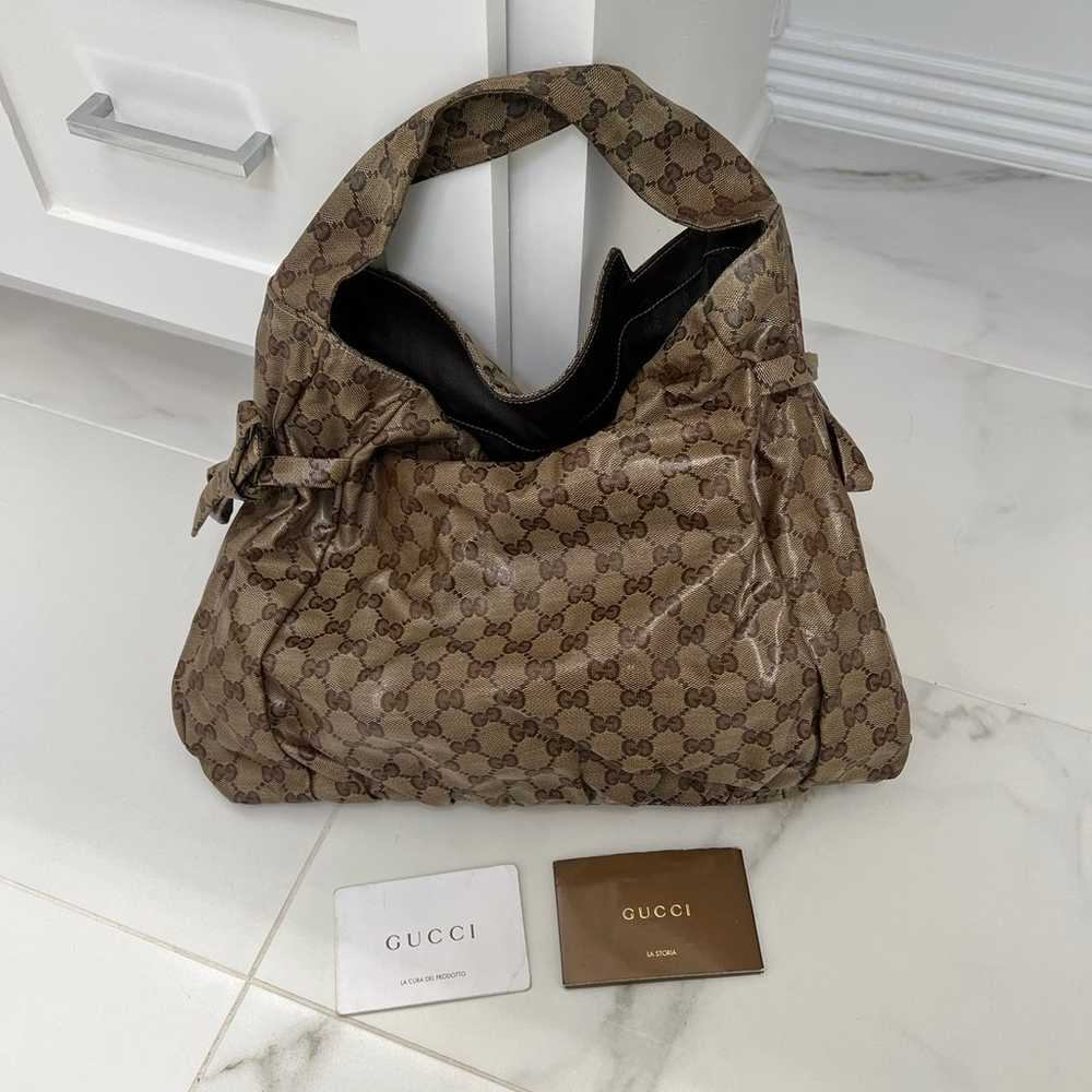 Gucci GG Crystal Canvas Handbag - image 8