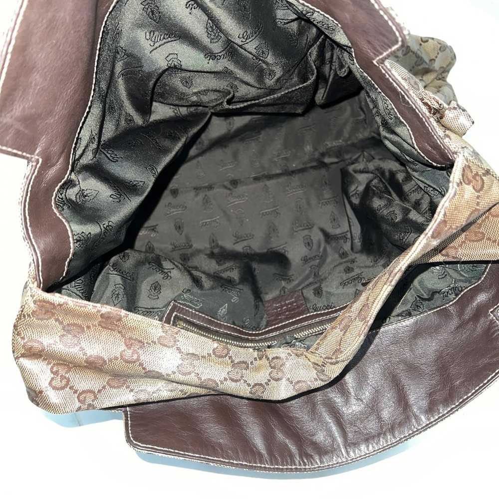 Gucci GG Crystal Canvas Handbag - image 9
