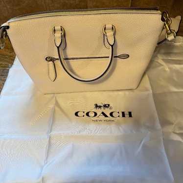 White satchel leather bag - image 1
