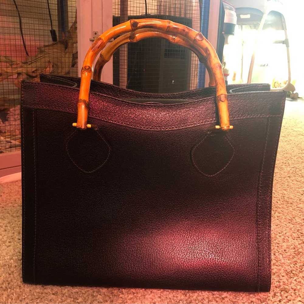 Authentic Vintage Gucci Diana Bamboo Tote - image 2