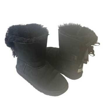 Ugg Australia Boots Black Suede Women 5 Sheepskin… - image 1