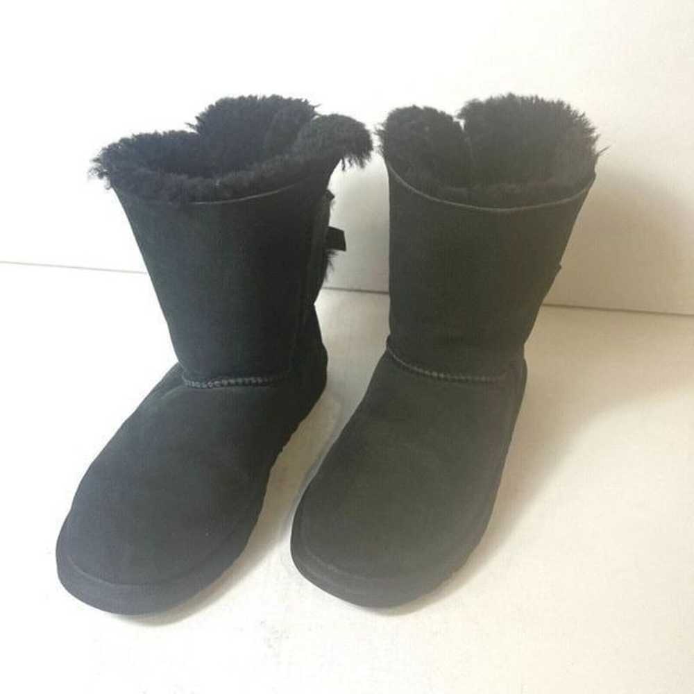 Ugg Australia Boots Black Suede Women 5 Sheepskin… - image 2