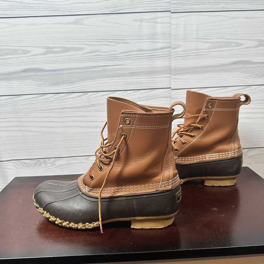 L.L. Bean Women's 8" Unlined Brown Leather Duck B… - image 3