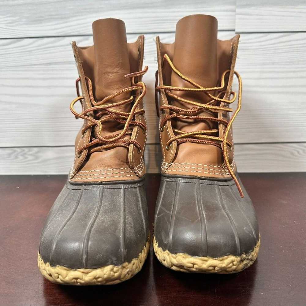 L.L. Bean Women's 8" Unlined Brown Leather Duck B… - image 5