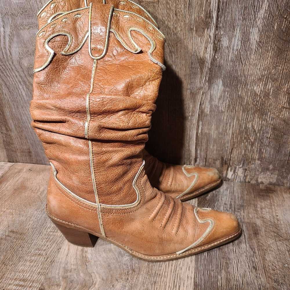 Cowgirl Cowboy Western Boots Size Women's  9.5 Le… - image 2
