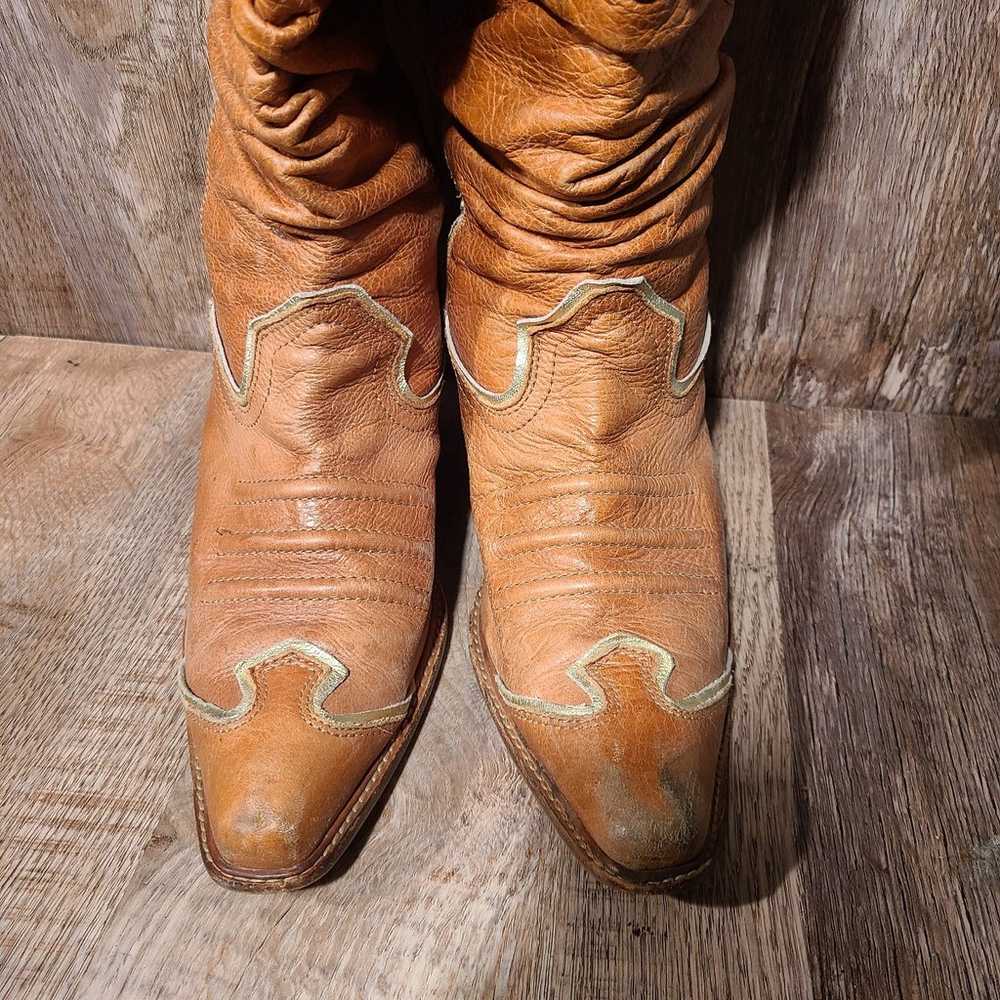 Cowgirl Cowboy Western Boots Size Women's  9.5 Le… - image 3