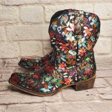 Roper Ingrid floral cowgirl boots size 10 women's… - image 1