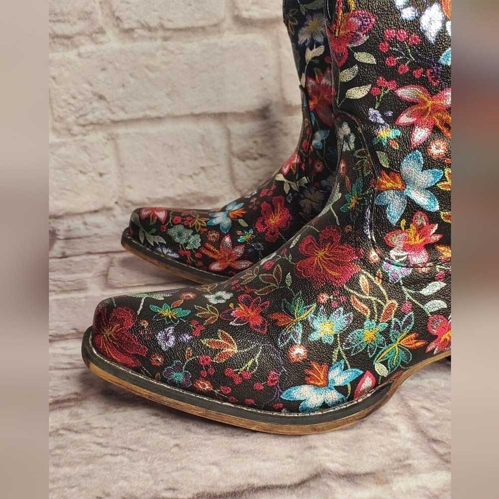 Roper Ingrid floral cowgirl boots size 10 women's… - image 2