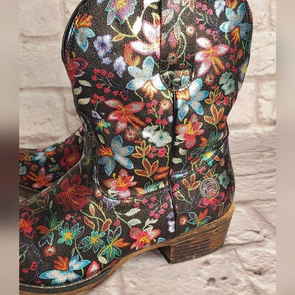 Roper Ingrid floral cowgirl boots size 10 women's… - image 3
