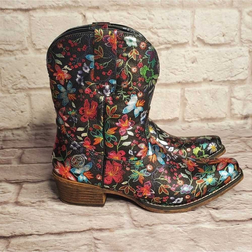 Roper Ingrid floral cowgirl boots size 10 women's… - image 4