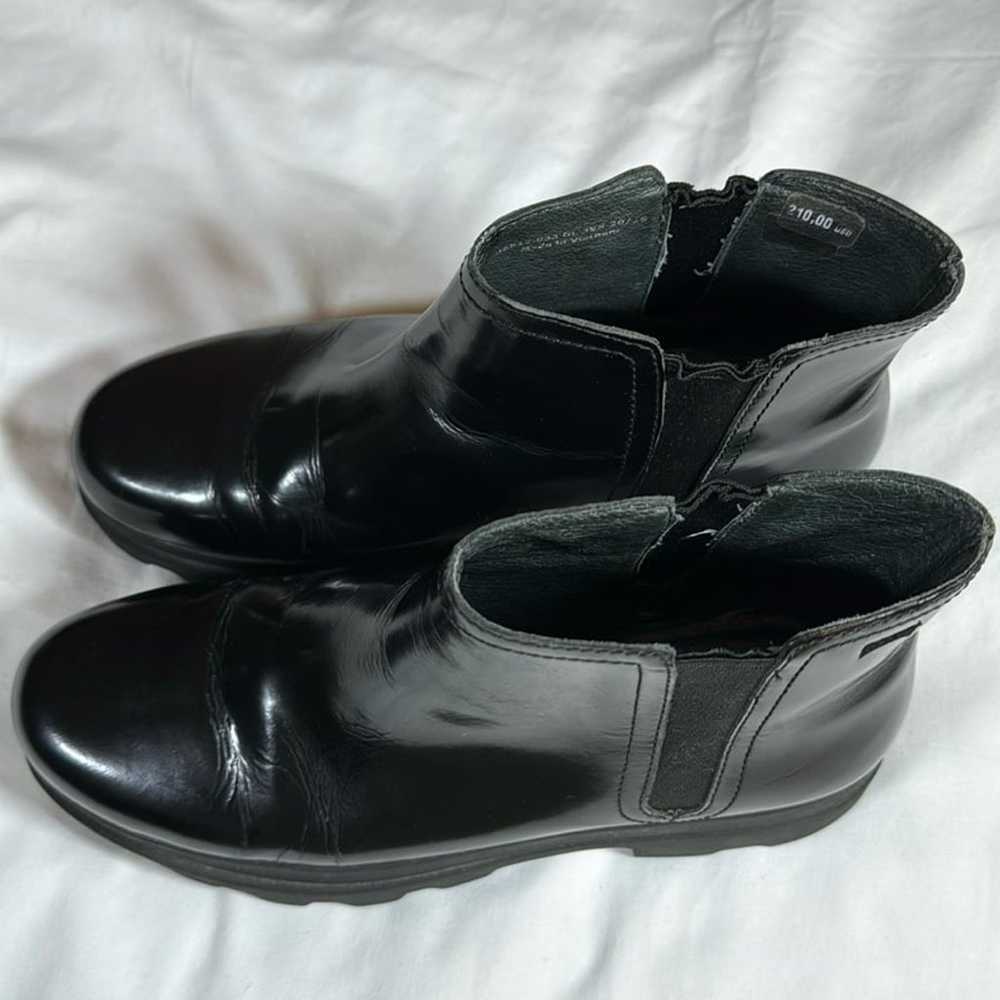 Camper Black Patent Leather Chunky Chelsea Boots … - image 1