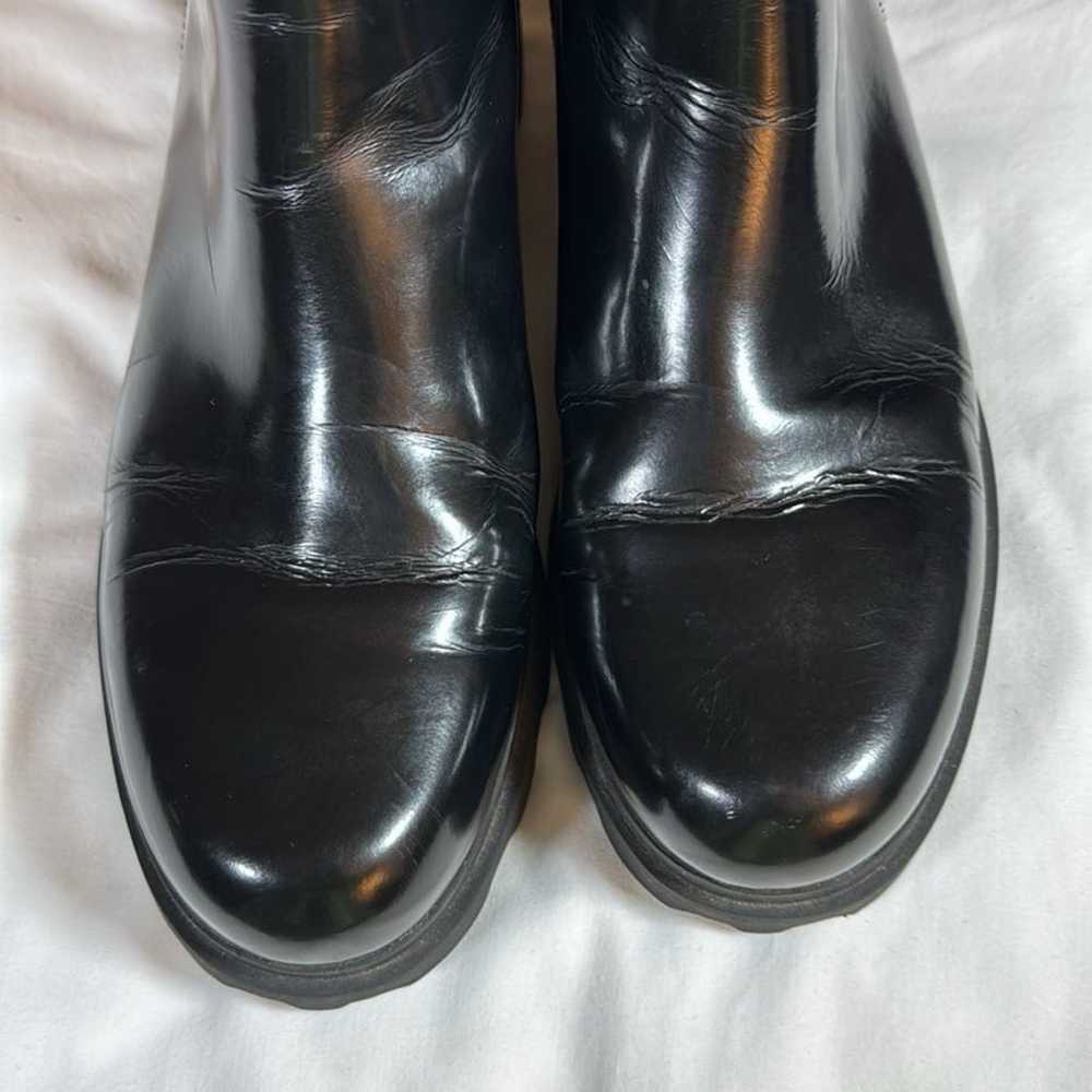 Camper Black Patent Leather Chunky Chelsea Boots … - image 5