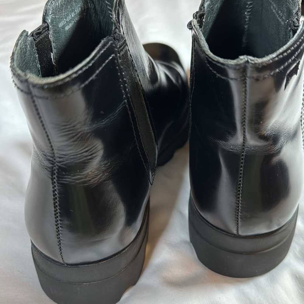 Camper Black Patent Leather Chunky Chelsea Boots … - image 6