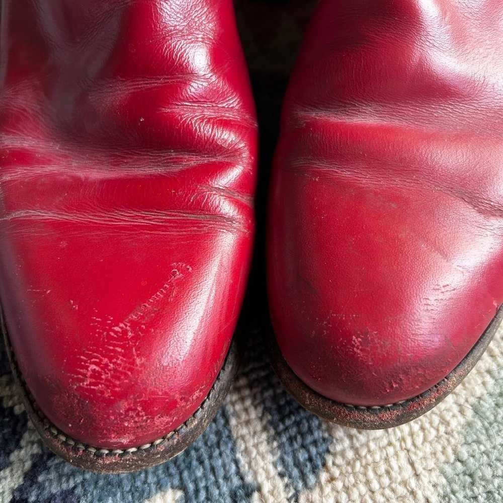 Justin’s Red Round Toe Cowboy Boots - Size 6.5 - image 4