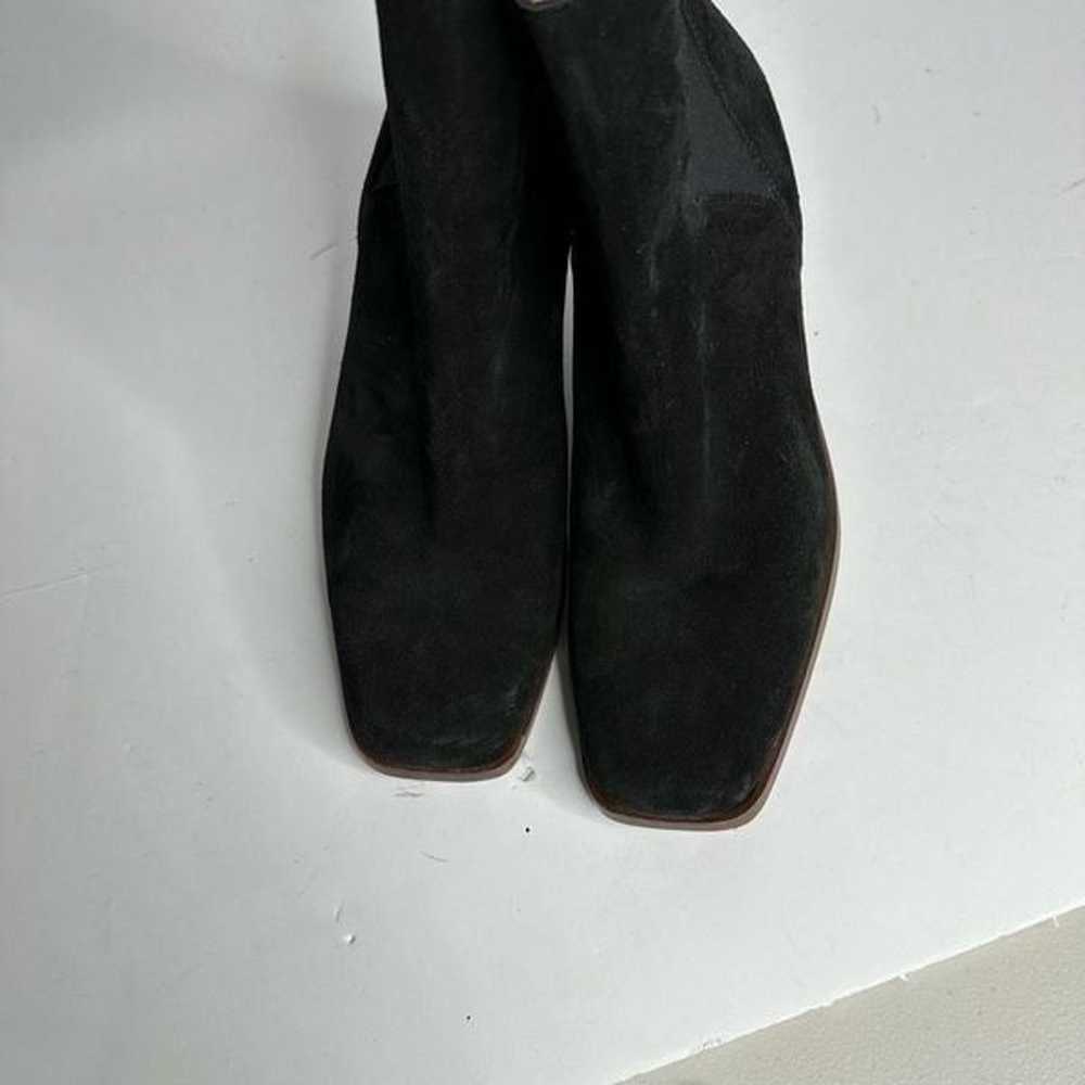 M. GEMI The Lelia Suede Bootie Black heel square … - image 4