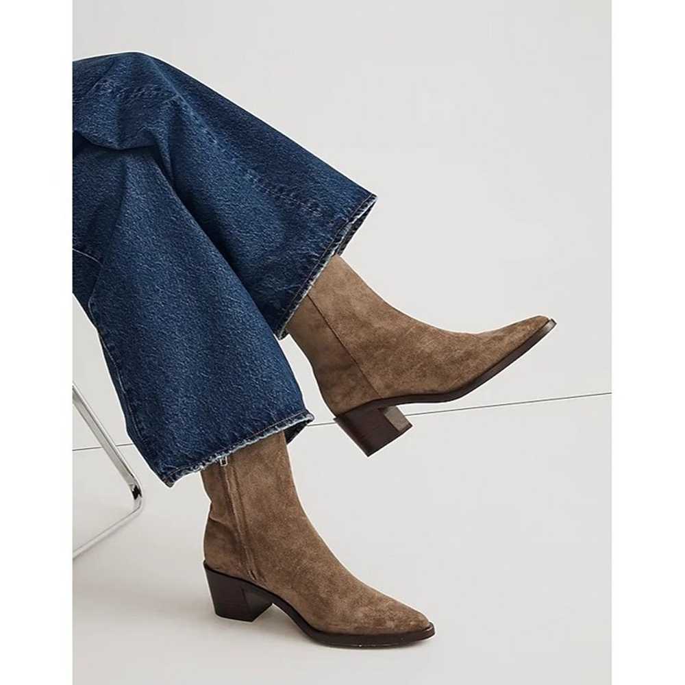 Madewell The Darcy Ankle Boot in Burnt Olive Suede - image 4