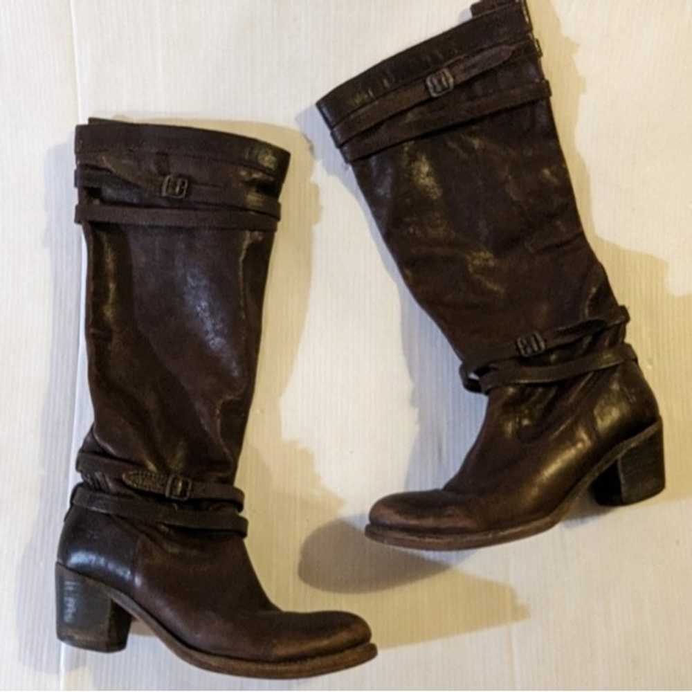 FRYE Jane strappy buckle knee high tall riding bo… - image 9