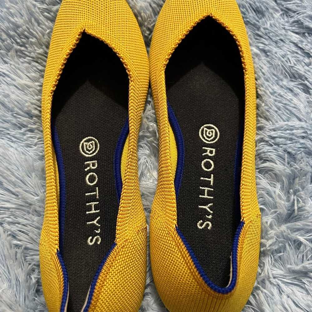 Rothys The Point  Yellow Slip On Pointed Toe Flat… - image 2