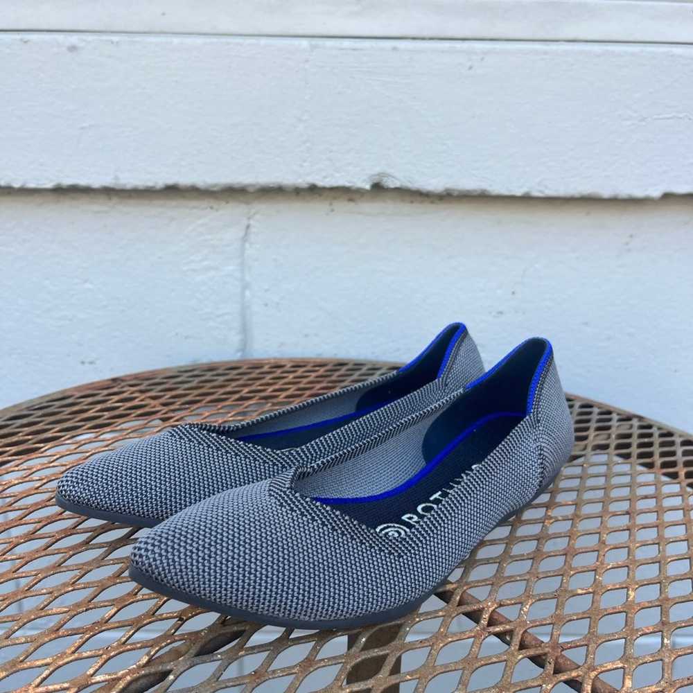 Rothy’s The Point Gray Black Halo Flats Ballet Sl… - image 1
